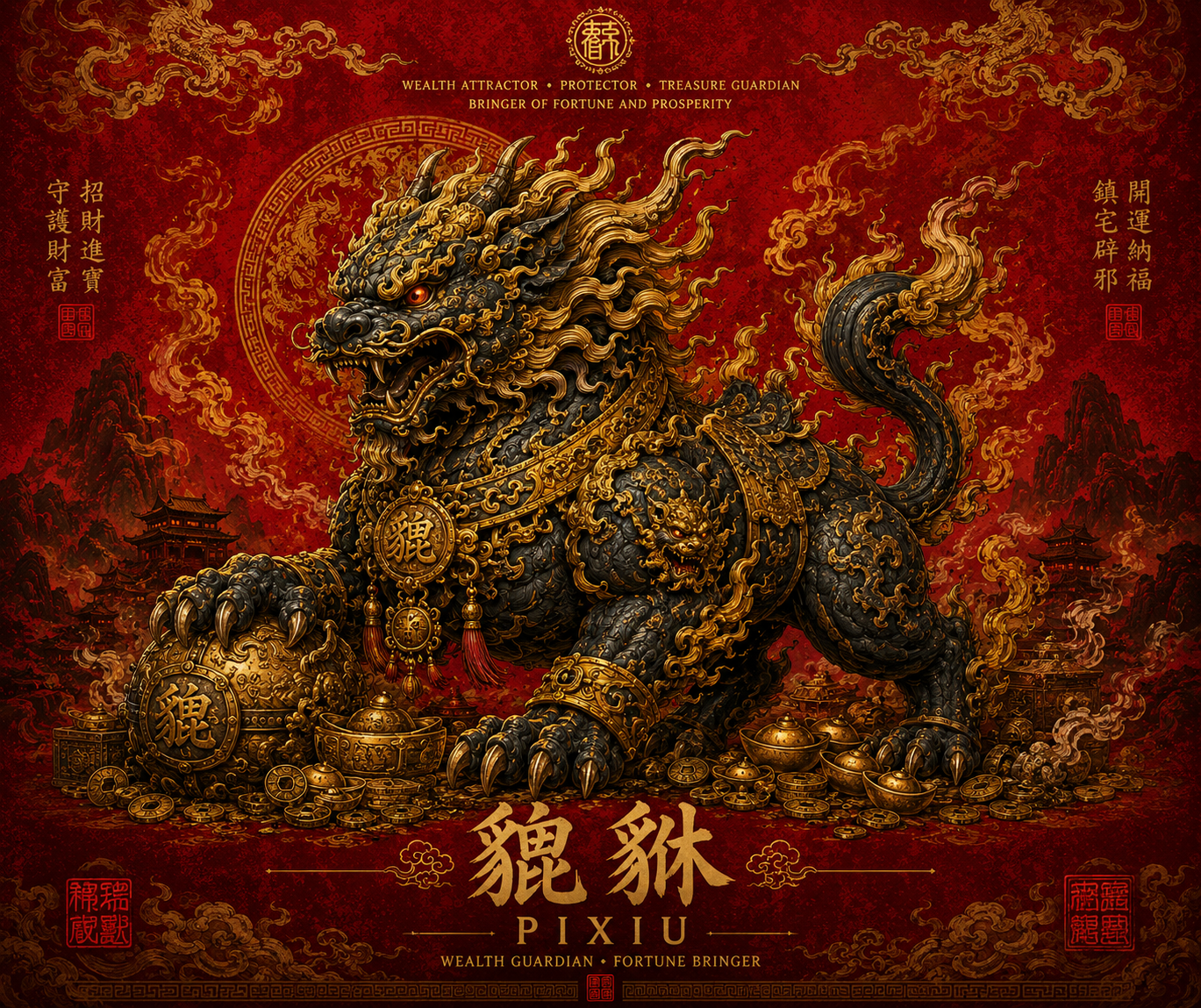 The Chinese Nine Dragon Sons & The Wealth Guardian