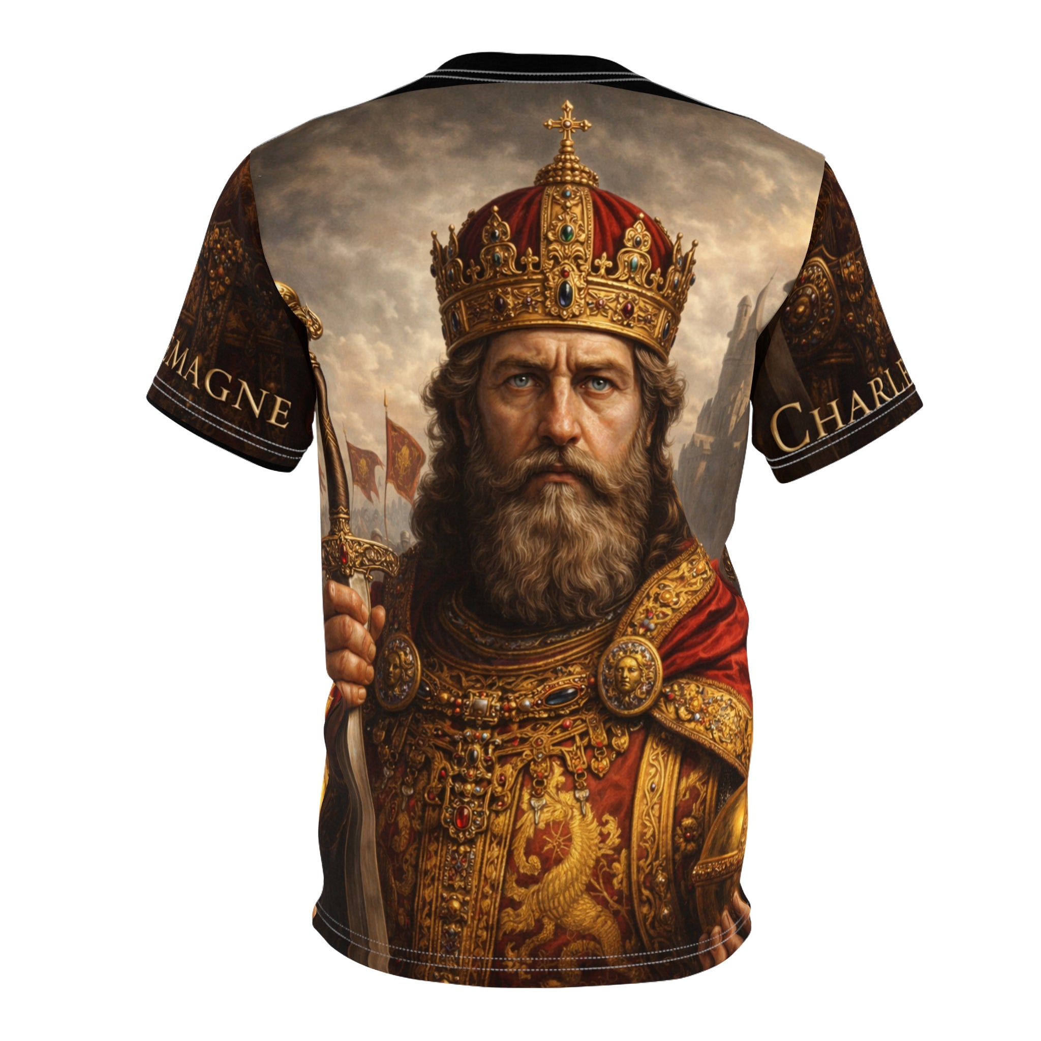 Charlemagne Emperor of the Franks— Medieval Royalty All-Over Print Shirt