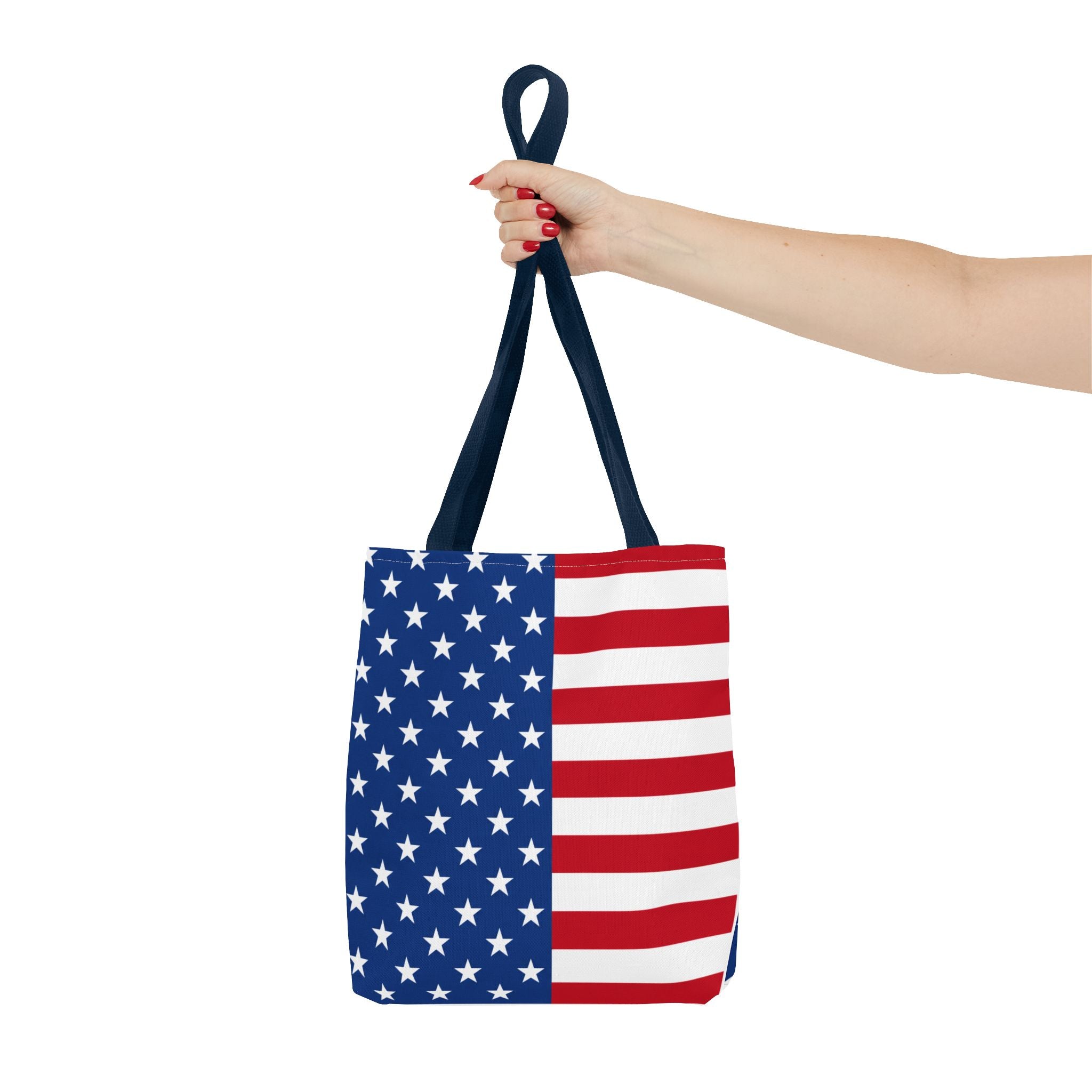 American Flag Tote Bag — Patriotic USA Stars & Stripes Beach, Grocery & Fourth of July Tote