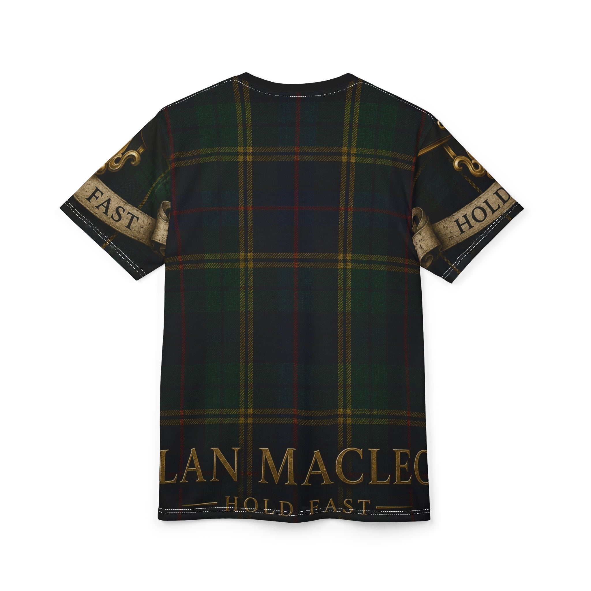 Tartan Clan MacLeod Tee — 'Hold Fast' Scottish Plaid