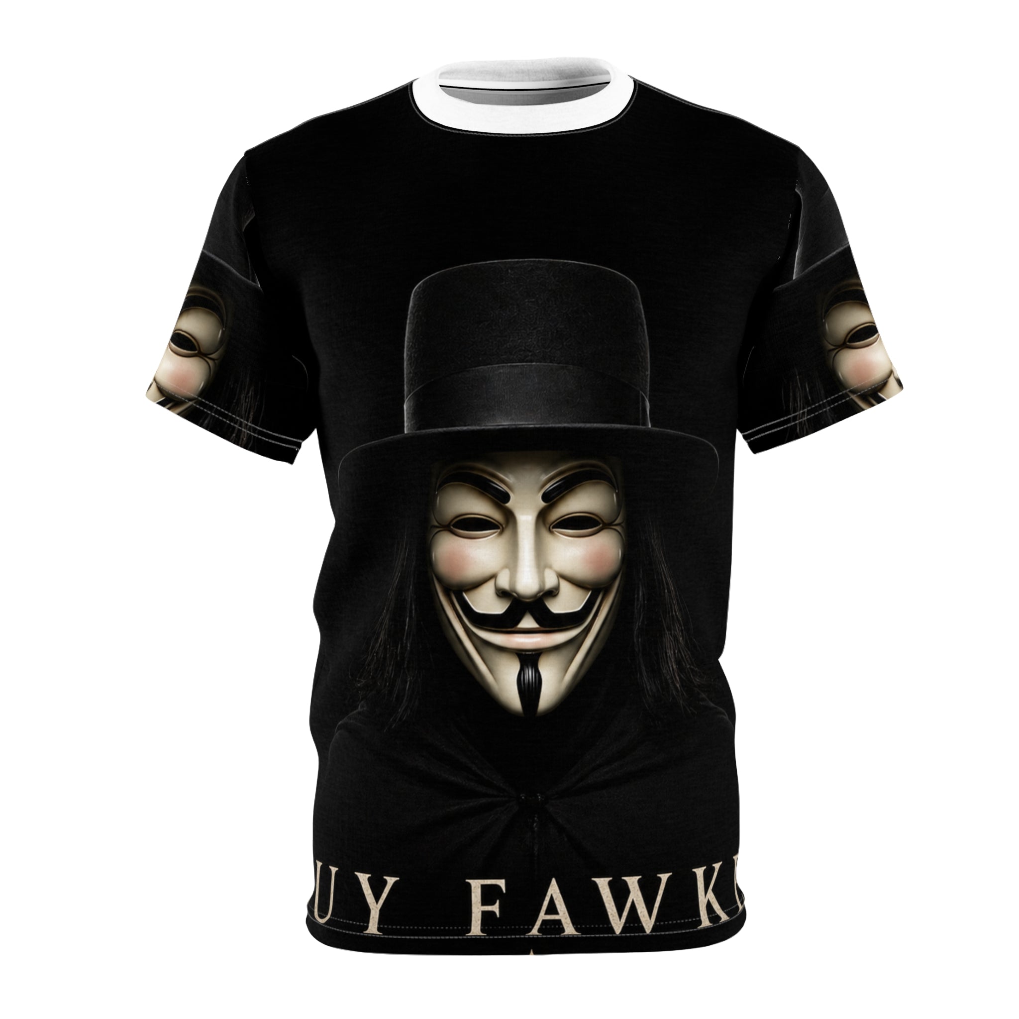 Guy Fawkes  -Gun Powder Plot -Mask All-Over Print Tee