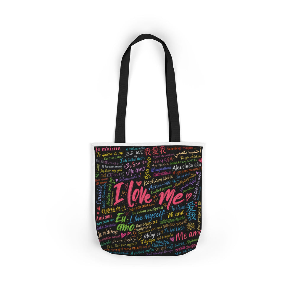 Tote Bag — "I Love Me" Multilingual Self-Love Canvas Tote