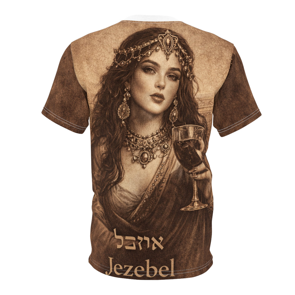 Jezebel Portrait Tee — Vintage Sepia Goddess Graphic Shirt