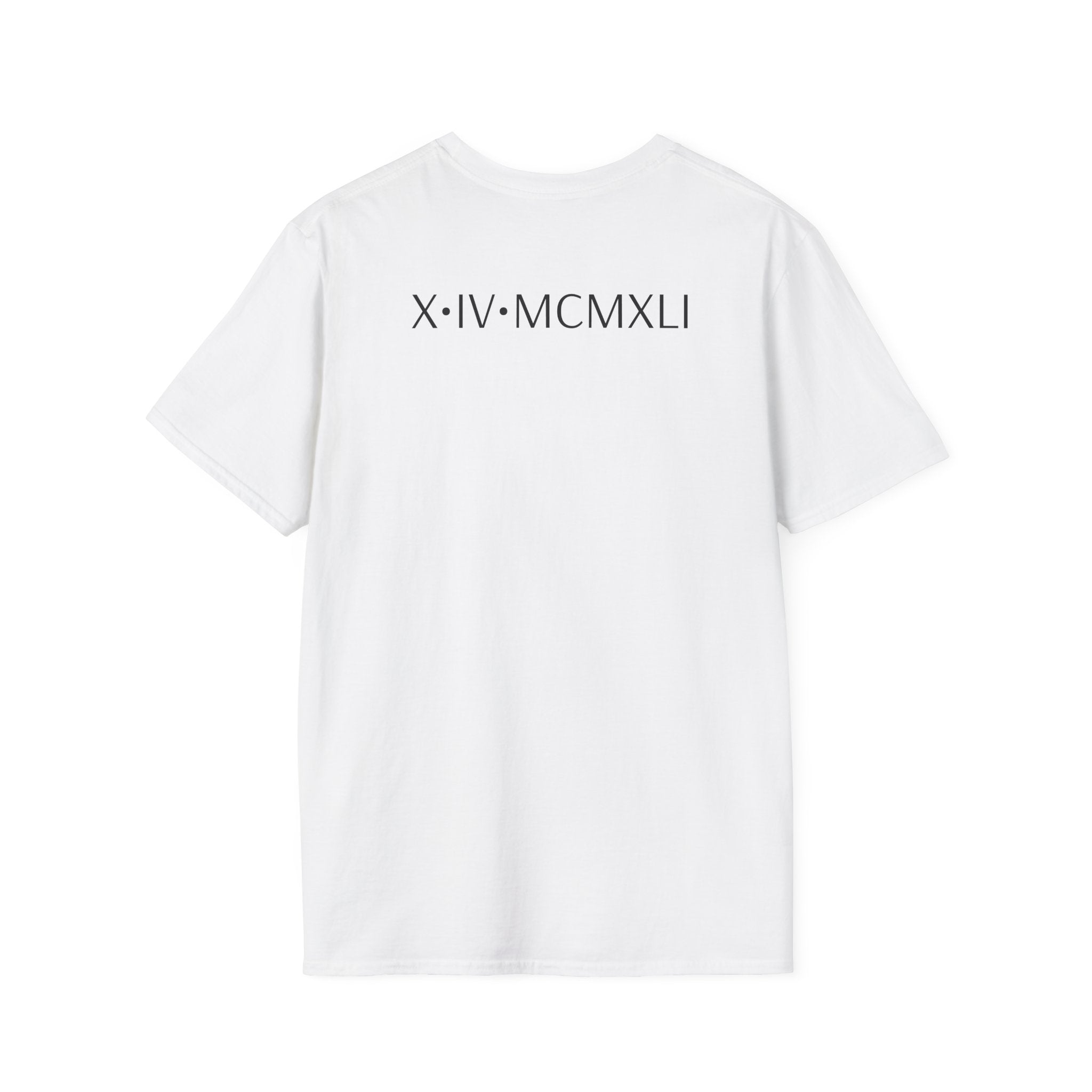 Roman Numeral Minimalist T-Shirt — X·IV·MCMXLI