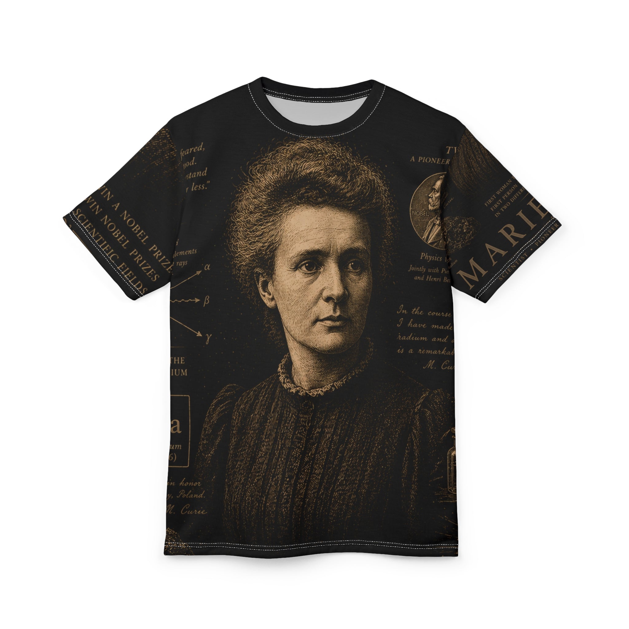 Marie Curie – Pioneer of Radioactivity — Vintage Nobel Prize Scientist Graphic Shirt