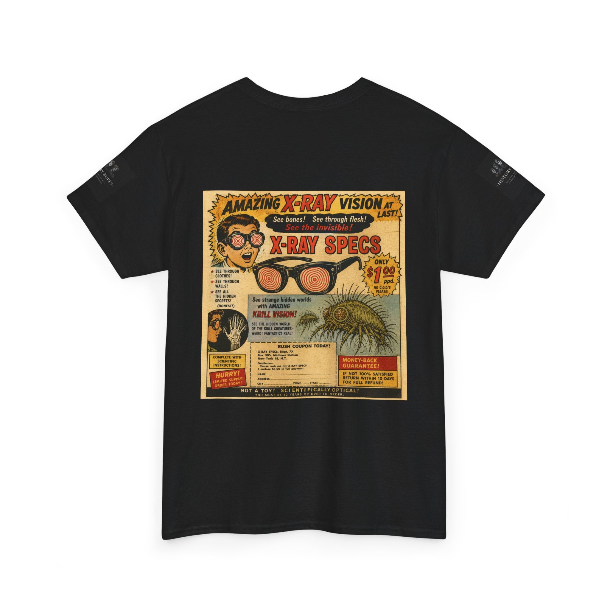Vintage Comic Ad T‑Shirt — "Amazing X-Ray Vision" Graphic Tee  X-Ray Specs  | Forbidden History
