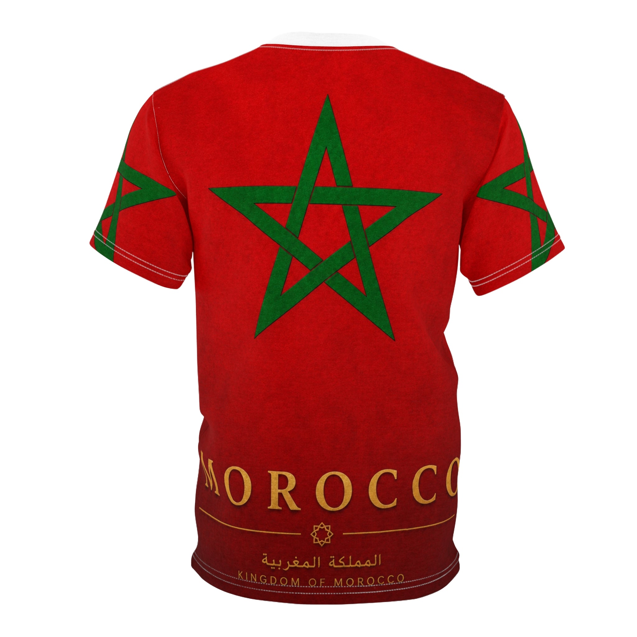 Morocco Flag Tee — Moroccan Pentagram Star All-Over Print Shirt