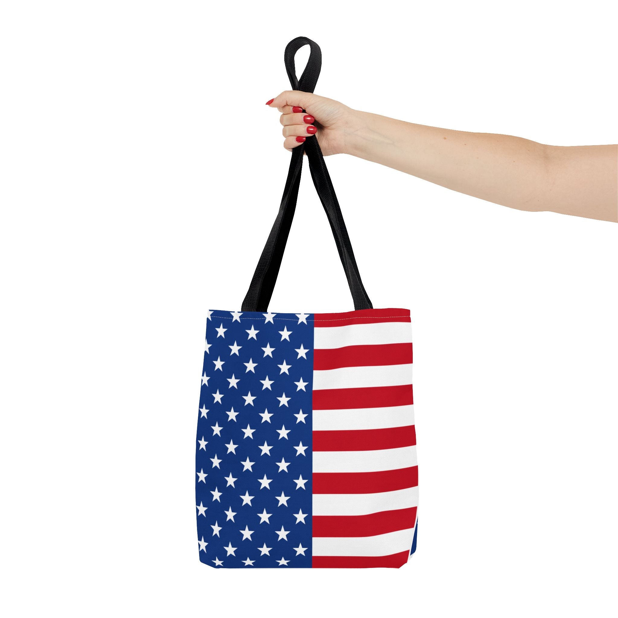American Flag Tote Bag — Patriotic USA Stars & Stripes Beach, Grocery & Fourth of July Tote