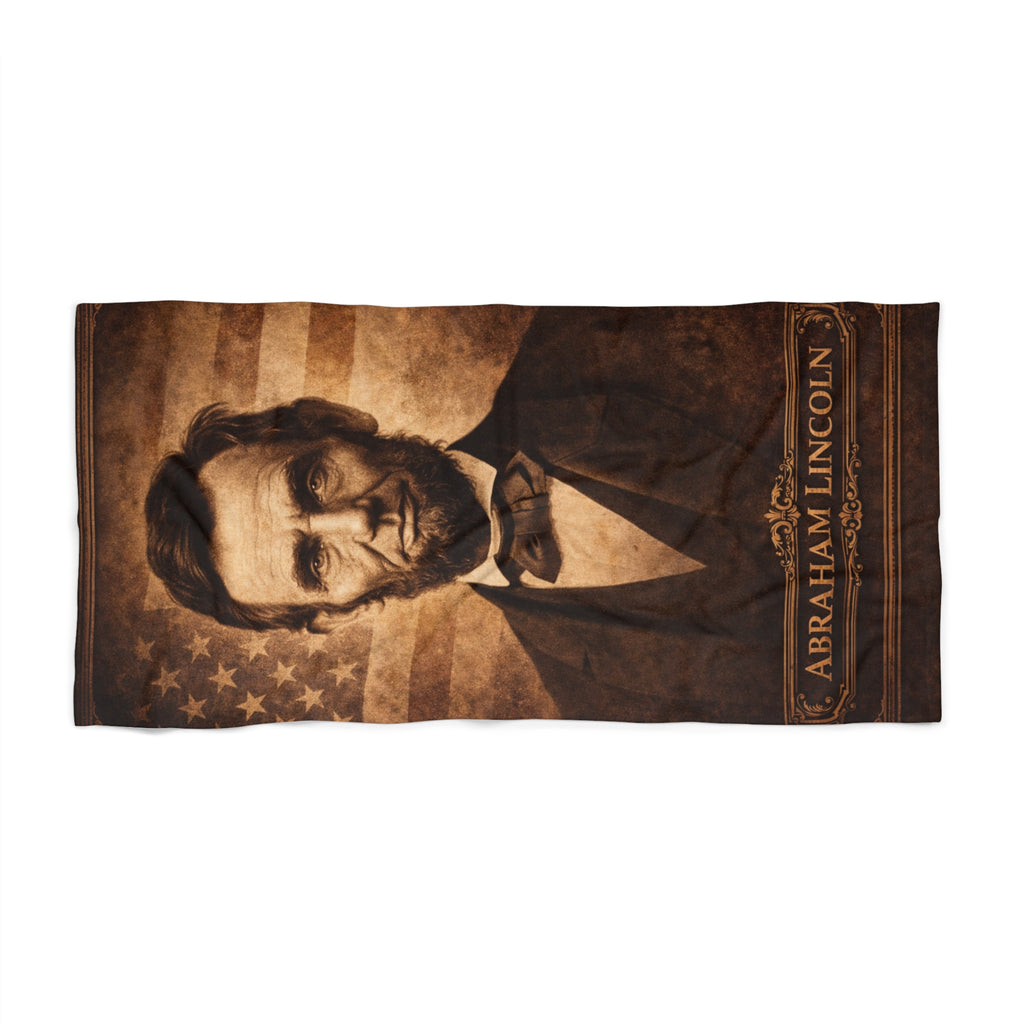 Abraham Lincoln Vintage Portrait Beach Towel