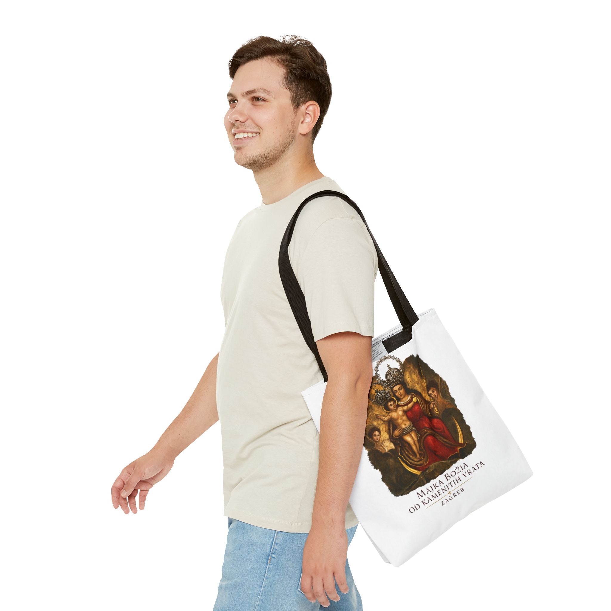 Madonna and Child Tote Bag — 'Majka Božja od Kamenitih Vrata' Zagreb Religious Art Tote