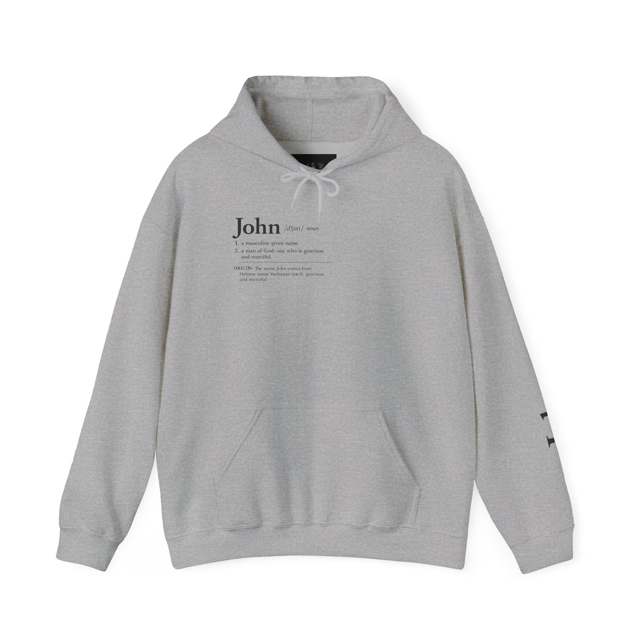 John Dictionary Definition Hoodie | Vintage Name Meaning Pullover | Biblical Name | Gift for John | Minimalist Typography Hoodie