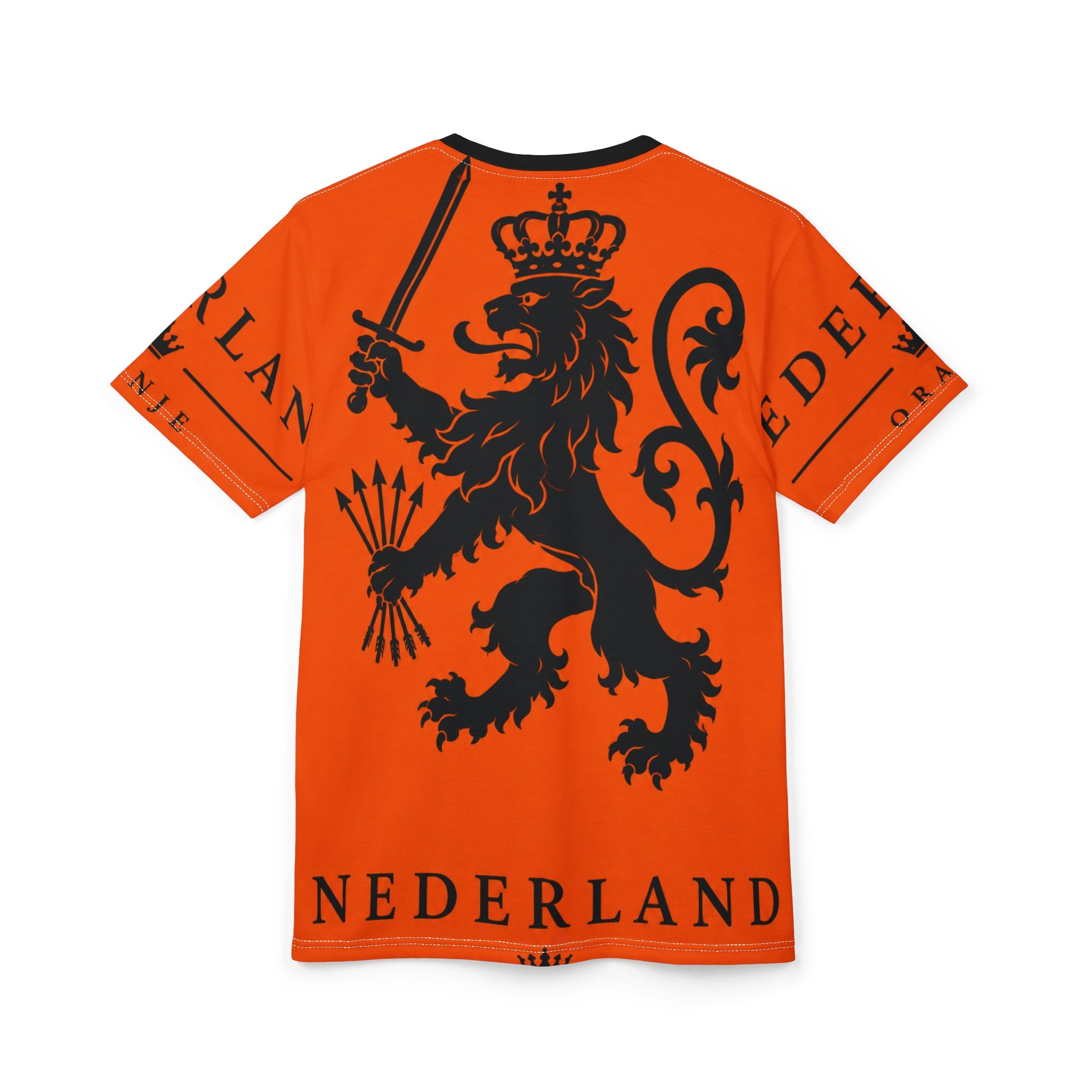 Orange Netherlands Lion Graphic Tee — Koninglijk Nederland AOP Shirt