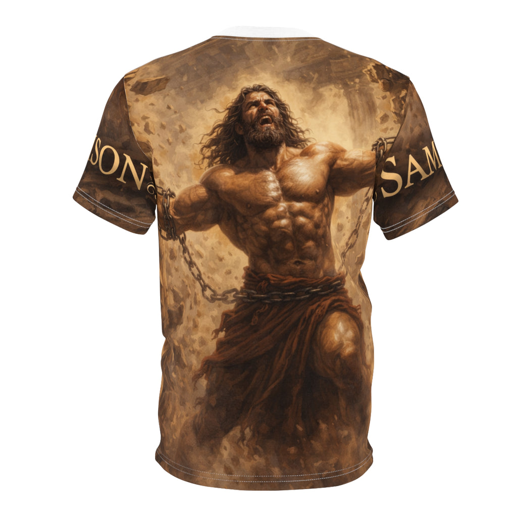 Samson – The Strength of God | Biblical Warrior Wrap-Around Tee