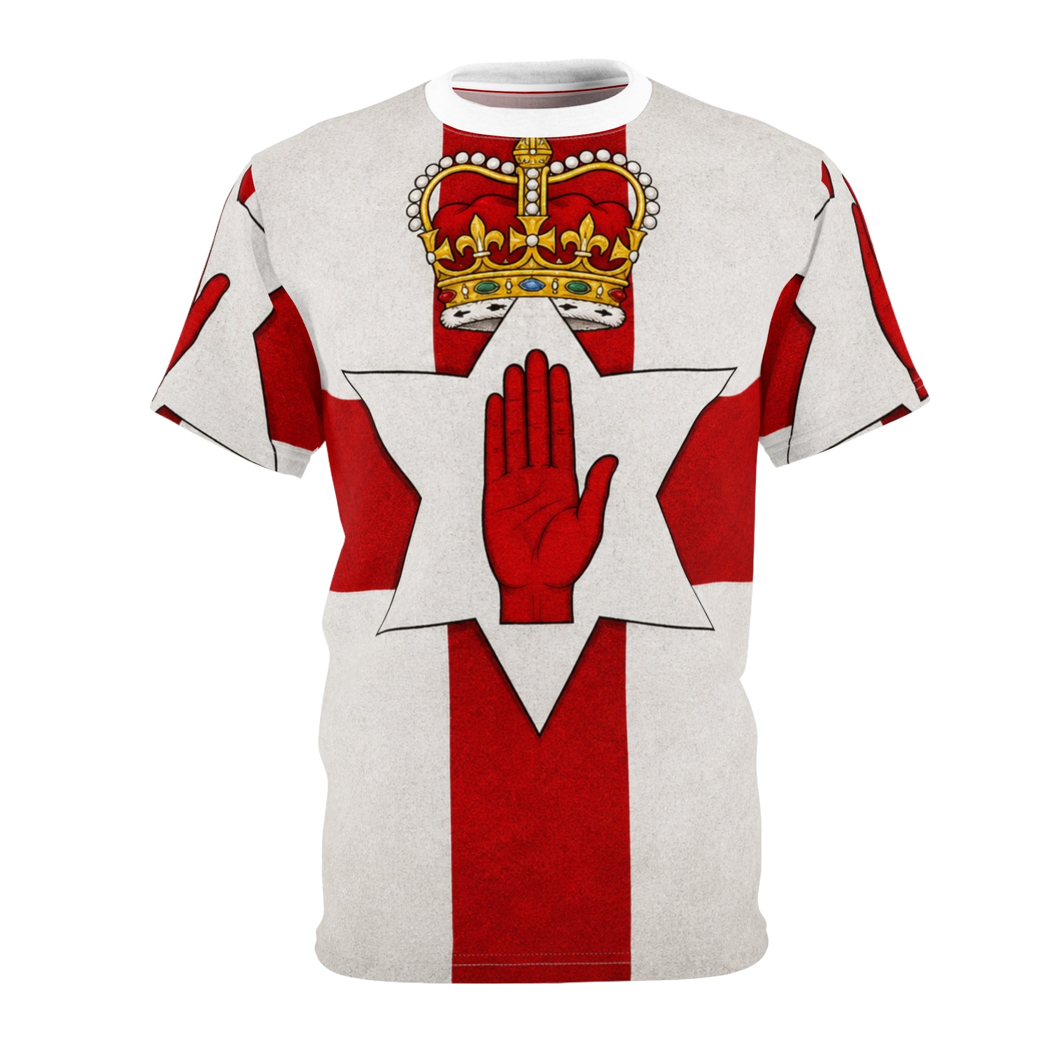 Northern Ireland – The Ulster Banner— Red Hand of Ulster Crest All-Over Print Tee