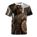 Aztec Warrior Tee — All-Over Print Historical Tribal Design