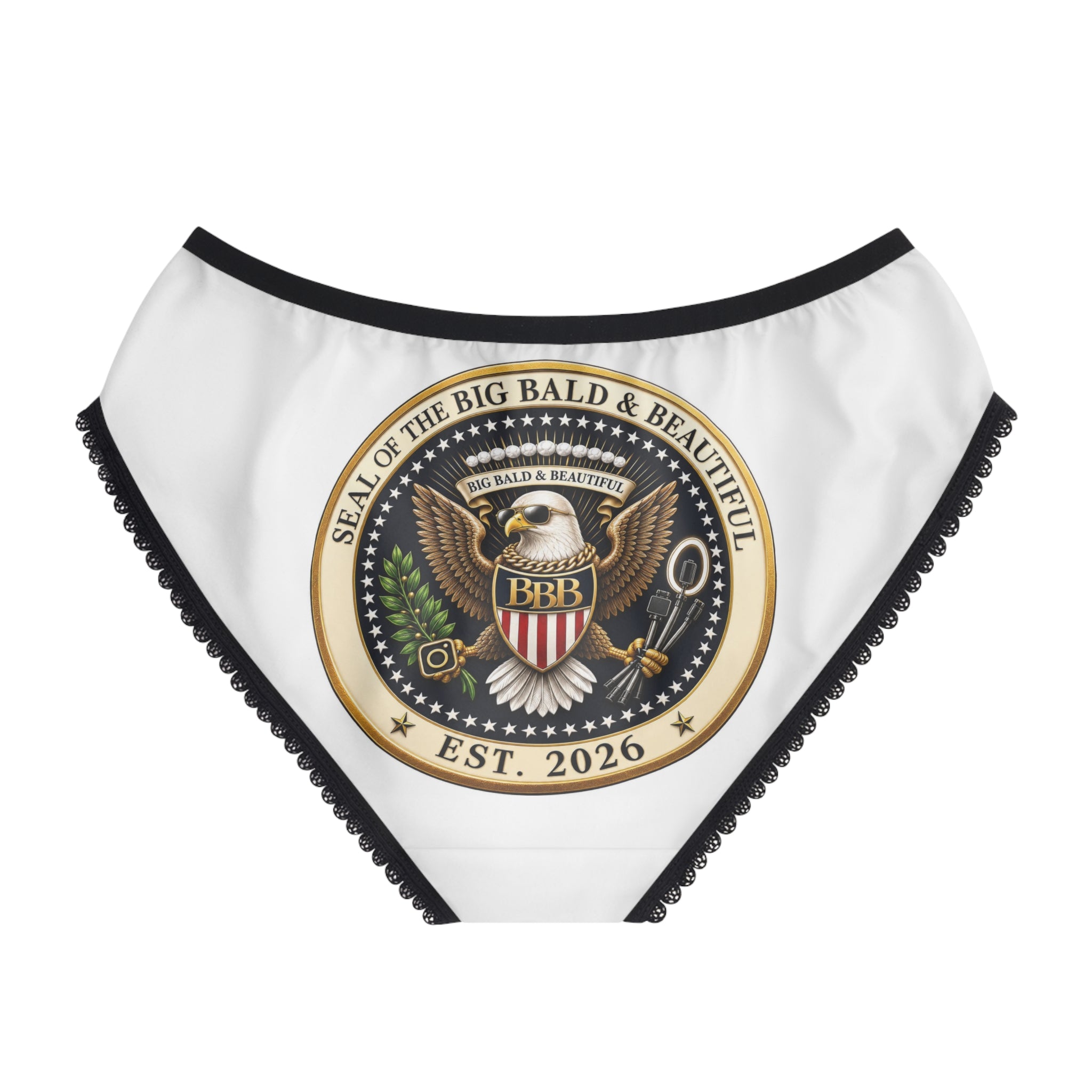 Women's Briefs — 'Seal of the Big Bald & Beautiful' Comfy Cotton-Blend Underwear (Est. 2026)