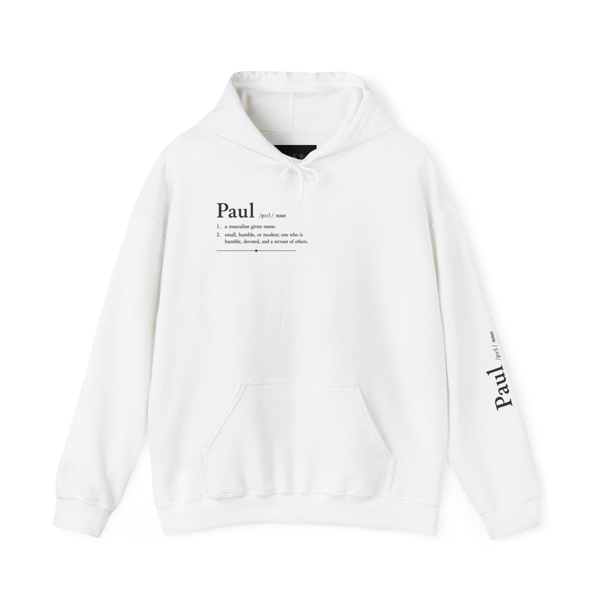 Paul Personalized Name Hoodie | Minimalist Dictionary Style | Biblical Name Meaning | Latin Name Origin | Christian Gift | Custom Name Apparel