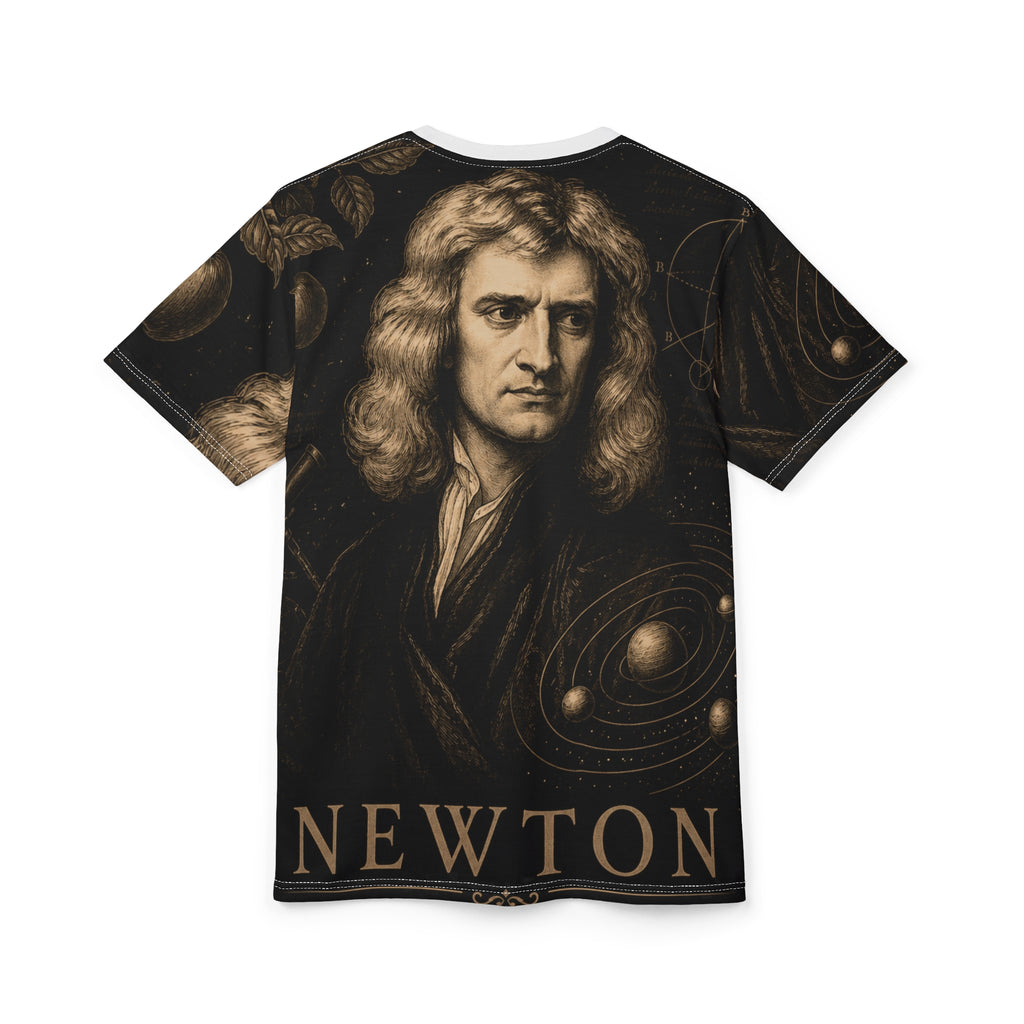 Newton Portrait Tee — Vintage Scientist Graphic T-Shirt