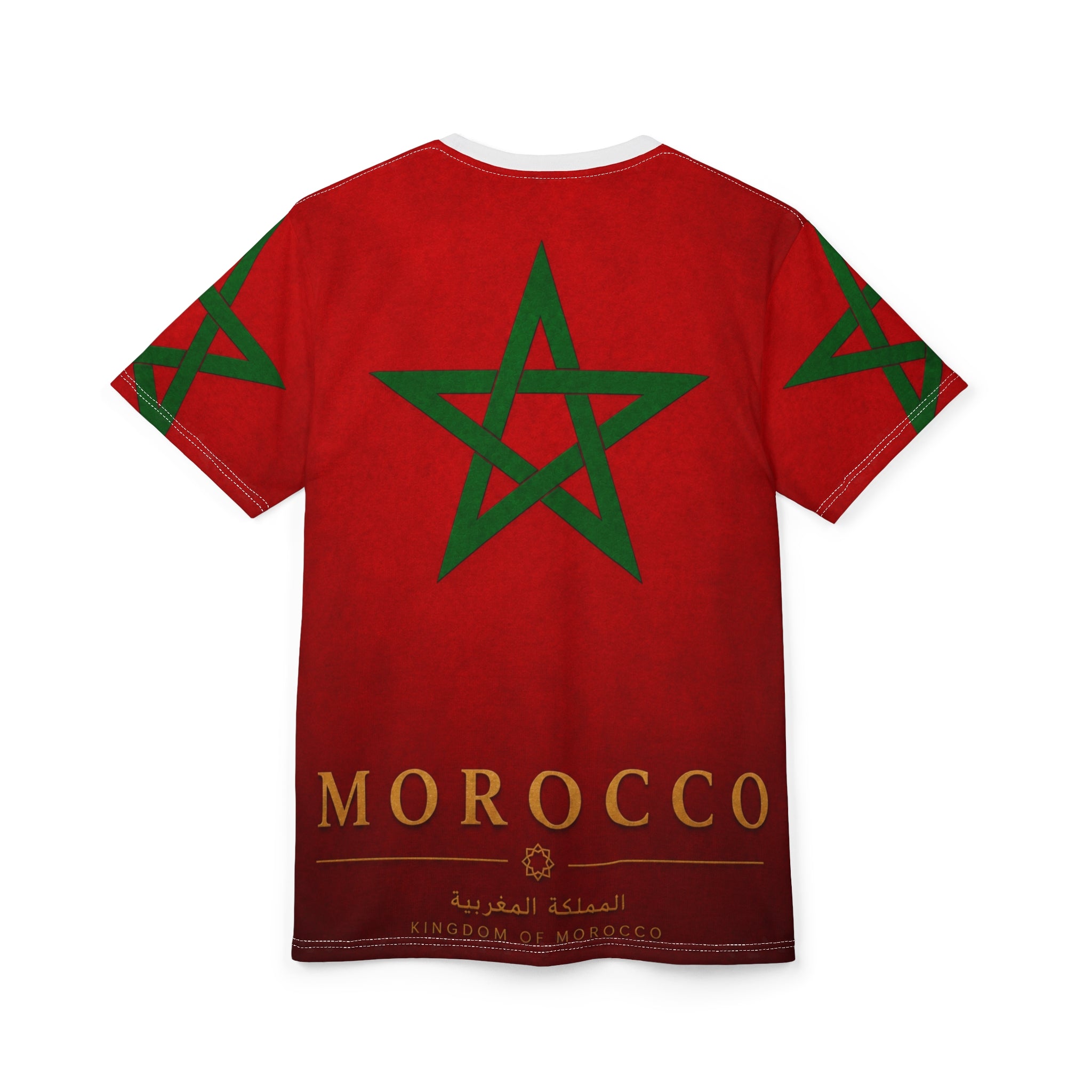 Morocco Flag Tee — Moroccan Pentagram Star All-Over Print Shirt