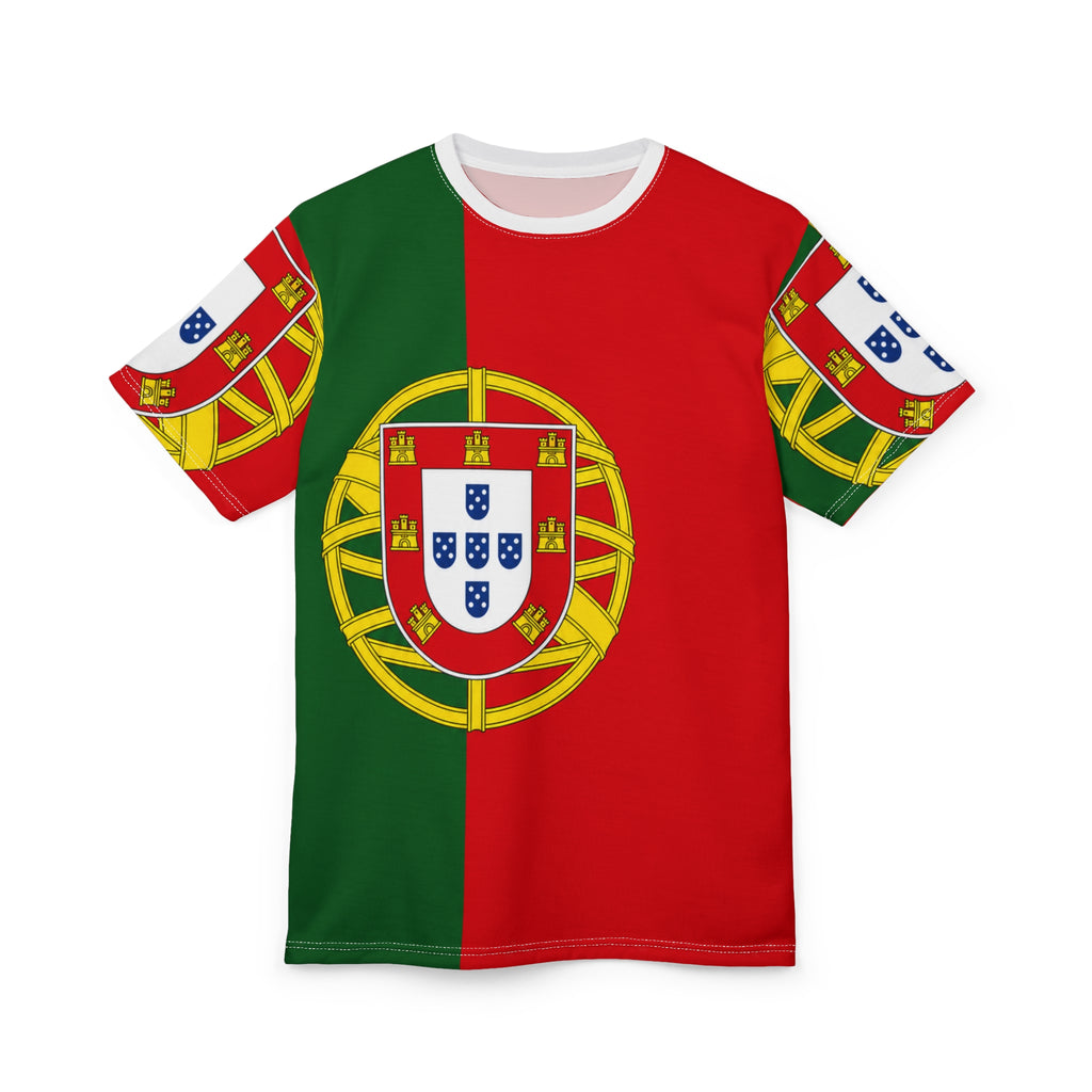 Portugal Flag All-Over Print Tee — Portuguese Crest Soccer Jersey
