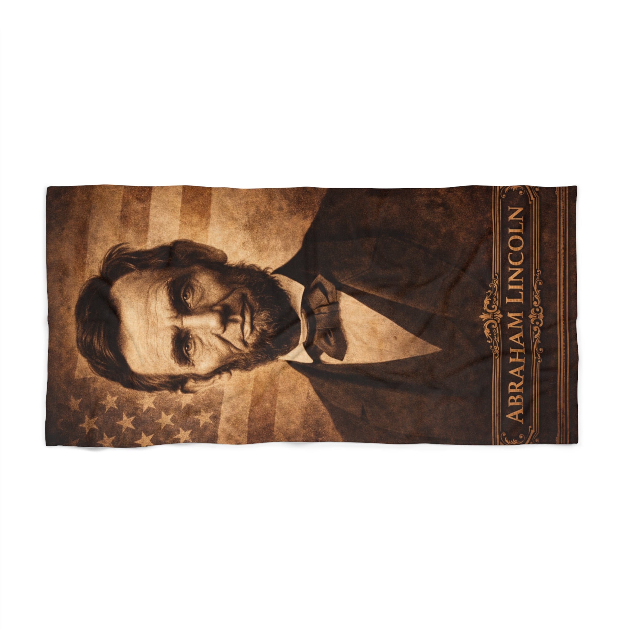Abraham Lincoln Vintage Portrait Beach Towel