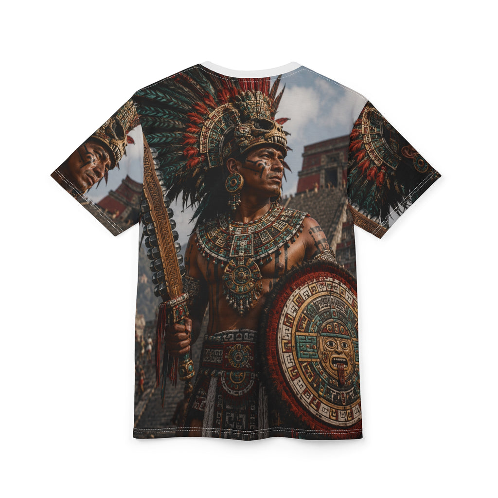 Aztec Warrior Tee — All-Over Print Historical Tribal Design