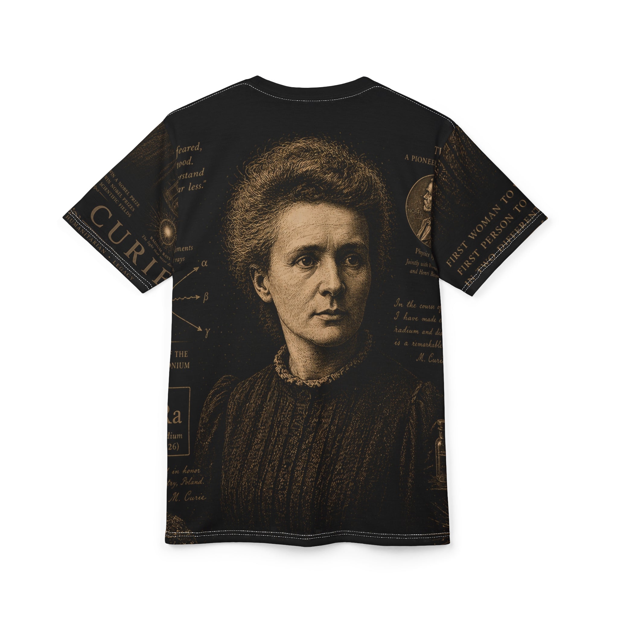 Marie Curie – Pioneer of Radioactivity — Vintage Nobel Prize Scientist Graphic Shirt