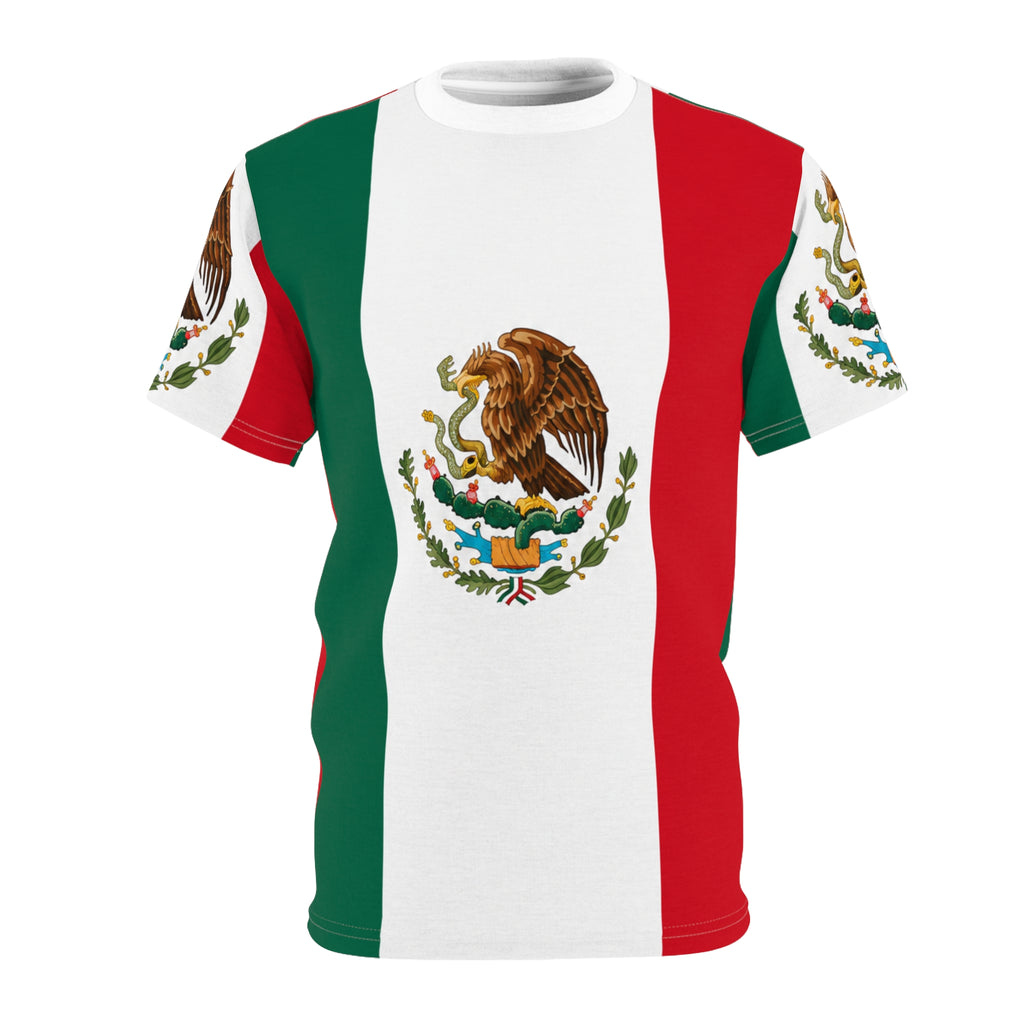 Mexico Flag T-Shirt — Mexican National Emblem All-Over Print Tee