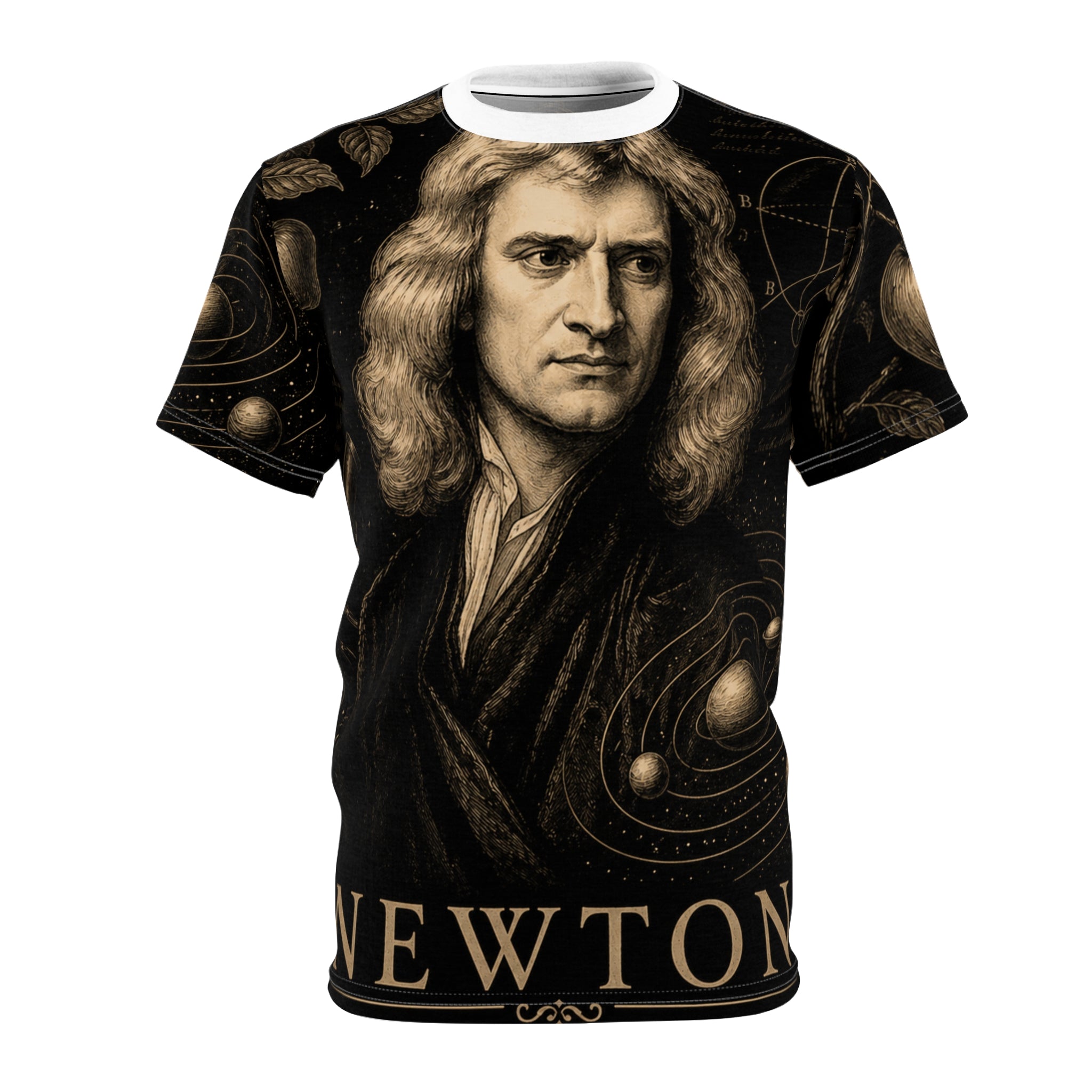 Newton Portrait Tee — Vintage Scientist Graphic T-Shirt