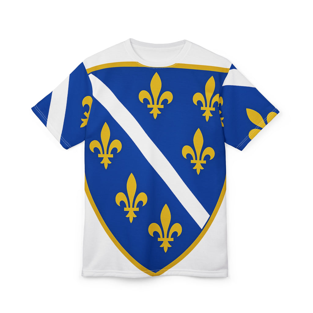 Bosnian Golden Lily Shield – Medieval Fleur-de-Lis Emblem
