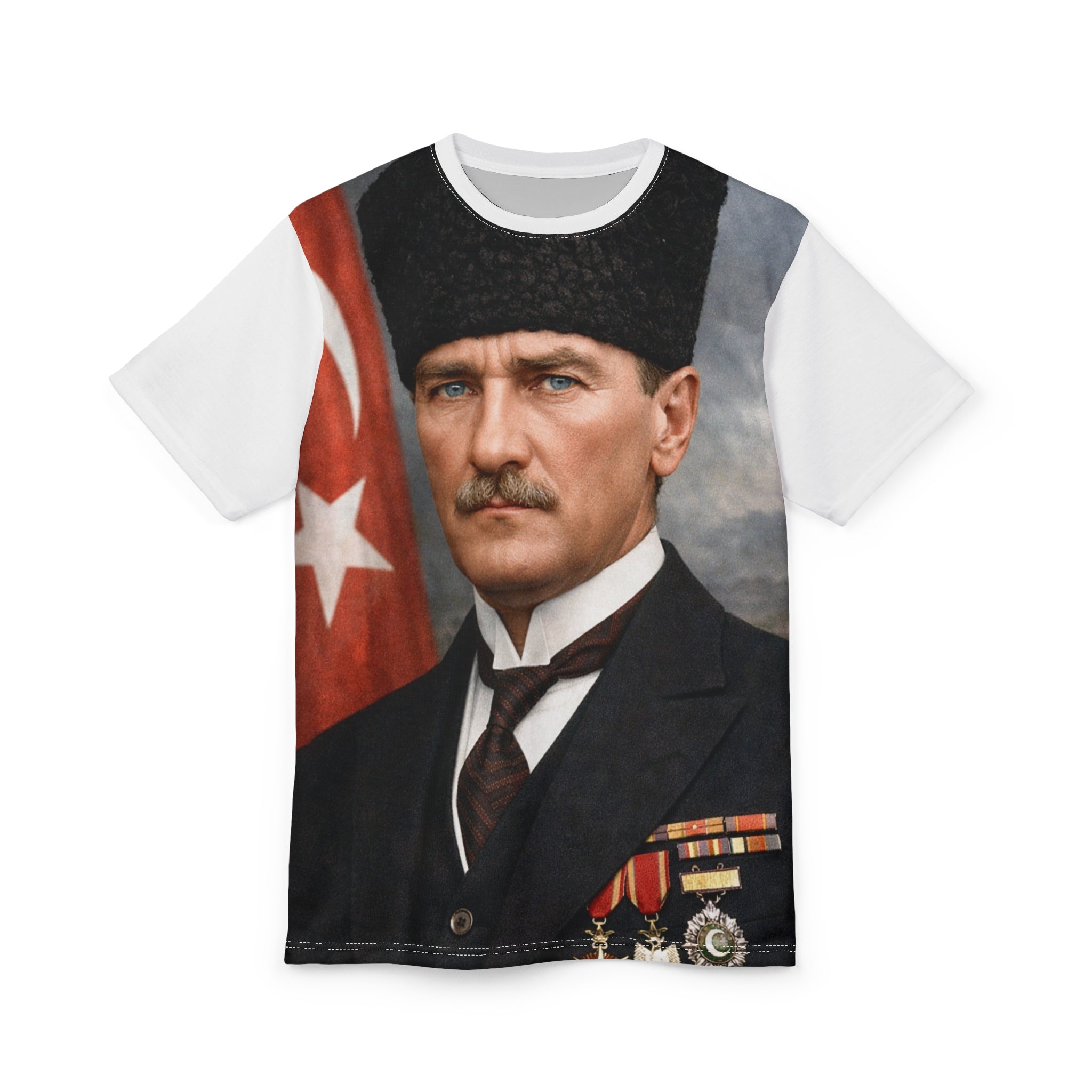Atatürk Portrait Tee – Turkish Flag Fullprint Cut & Sew Shirt