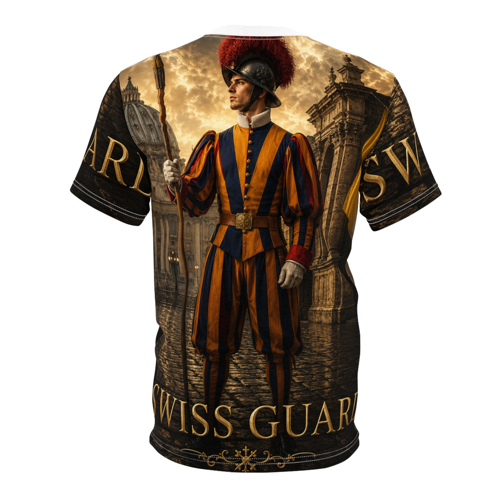 Swiss Guard Print Tee — Vatican Swiss Guard All-Over-Print T‑Shirt