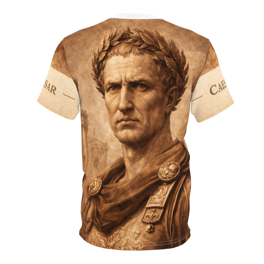Julius Caesar Portrait Tee — Vintage Roman Emperor All-Over Print Shirt