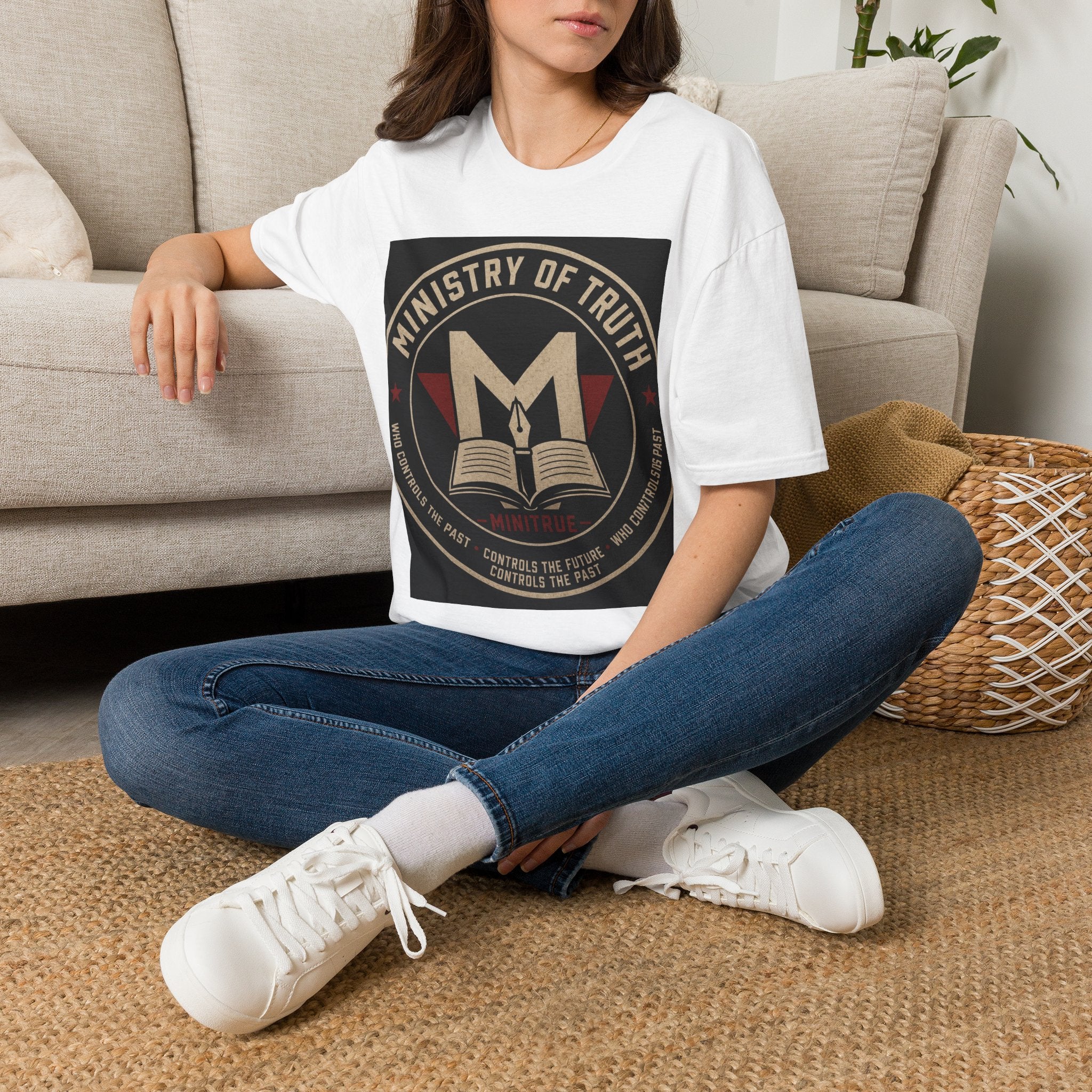 Ministry of Truth T-Shirt | Minitrue Emblem | Inspired by George Orwell’s 1984 | Dystopian Literary Apparel