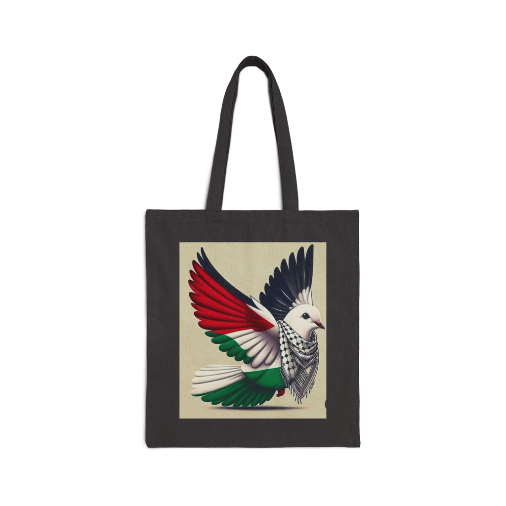 Dove of Unity Canvas Tote — Peaceful Bird Tote with Red, White & Green Wings
