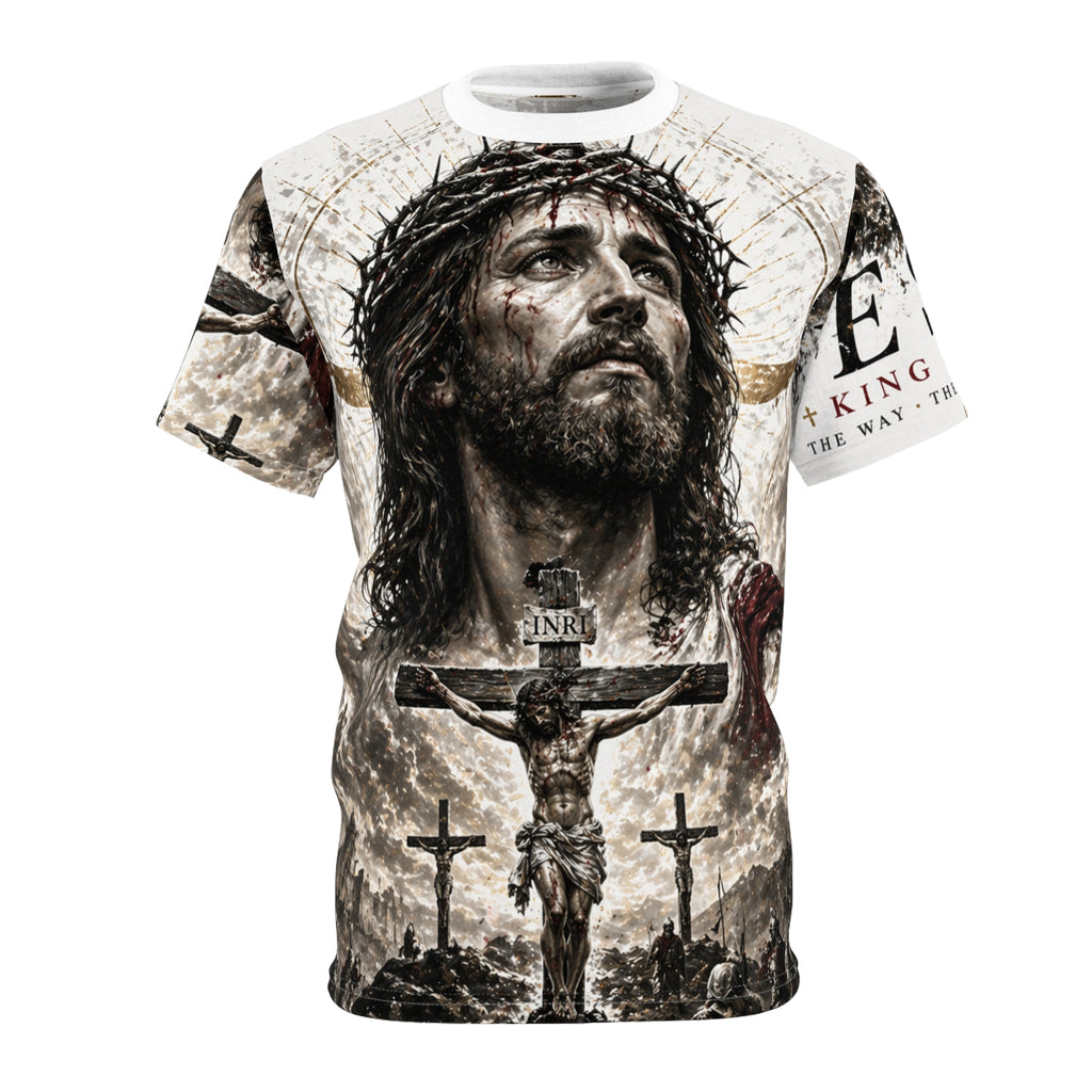 Jesus Crucifixion – King of Kings All-Over Print Tee