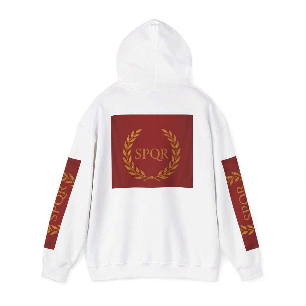 SPQR Roman Laurel Hoodie — Classic Ancient Rome Emblem Pullover