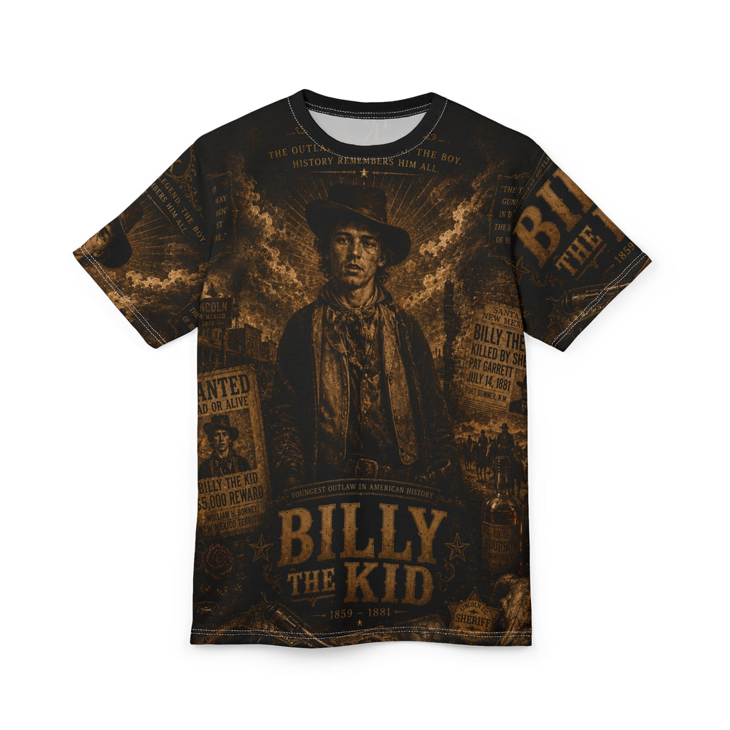 Billy the Kid Western Tee – Vintage Outlaw Graphic Shirt