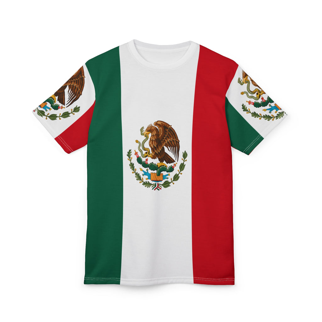 Mexico Flag T-Shirt — Mexican National Emblem All-Over Print Tee
