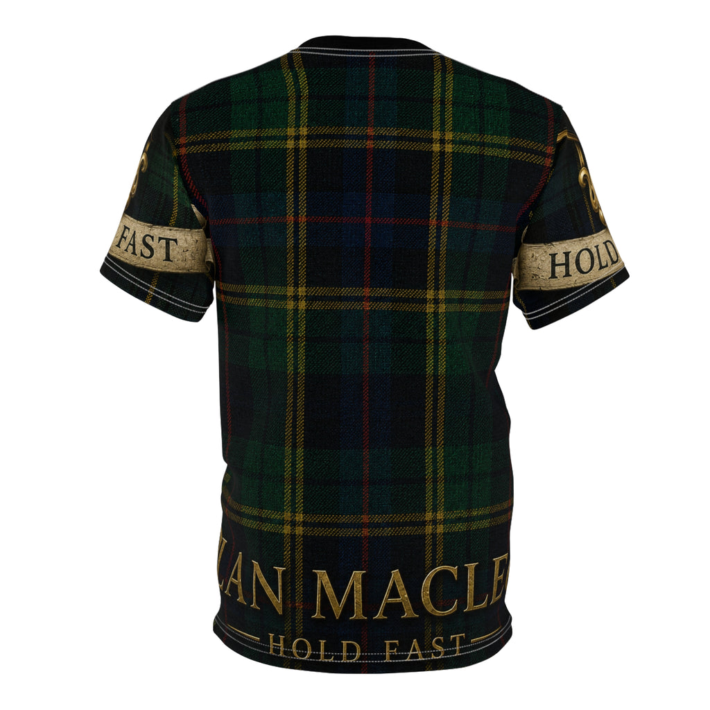 Tartan Clan MacLeod Tee — 'Hold Fast' Scottish Plaid