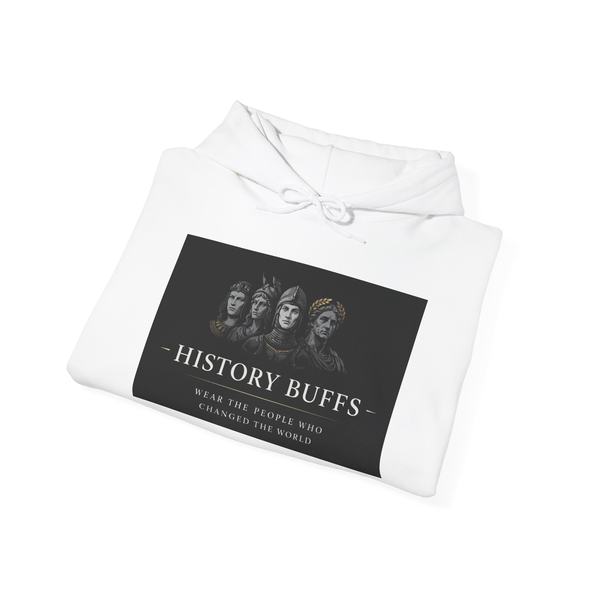 History Buffs Hoodie — 'History Buffs' Vintage Portrait Graphic Hooded Sweatshirt
