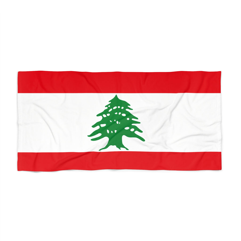 Lebanon Flag Beach Towel – Cedar Tree National Flag Design