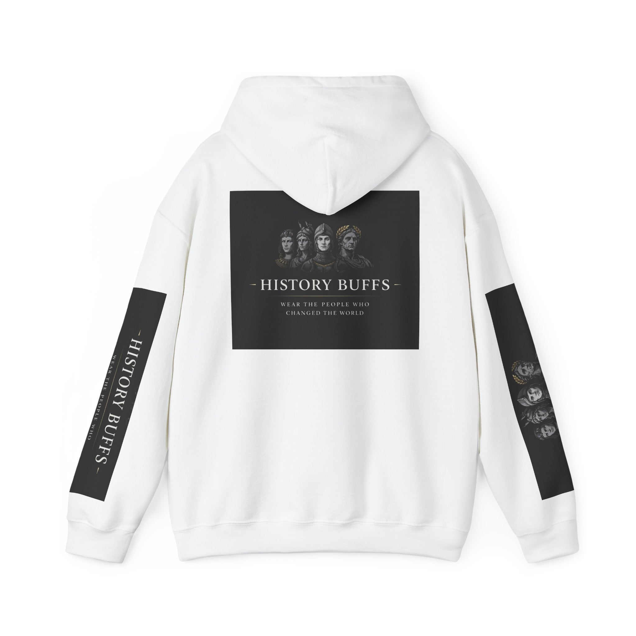 History Buffs Hoodie — 'History Buffs' Vintage Portrait Graphic Hooded Sweatshirt