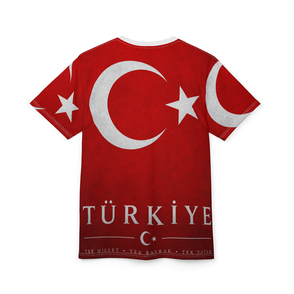Turkey Flag T-Shirt – Türkiye Crescent & Star All-Over Print Tee