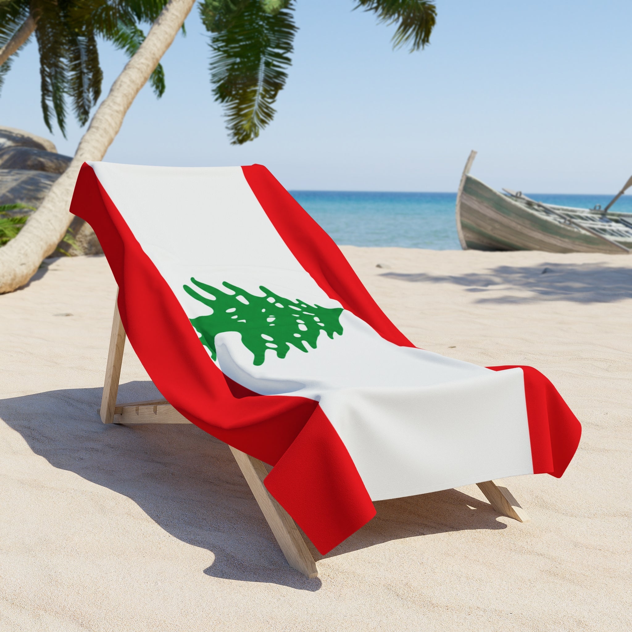 Lebanon Flag Beach Towel – Cedar Tree National Flag Design