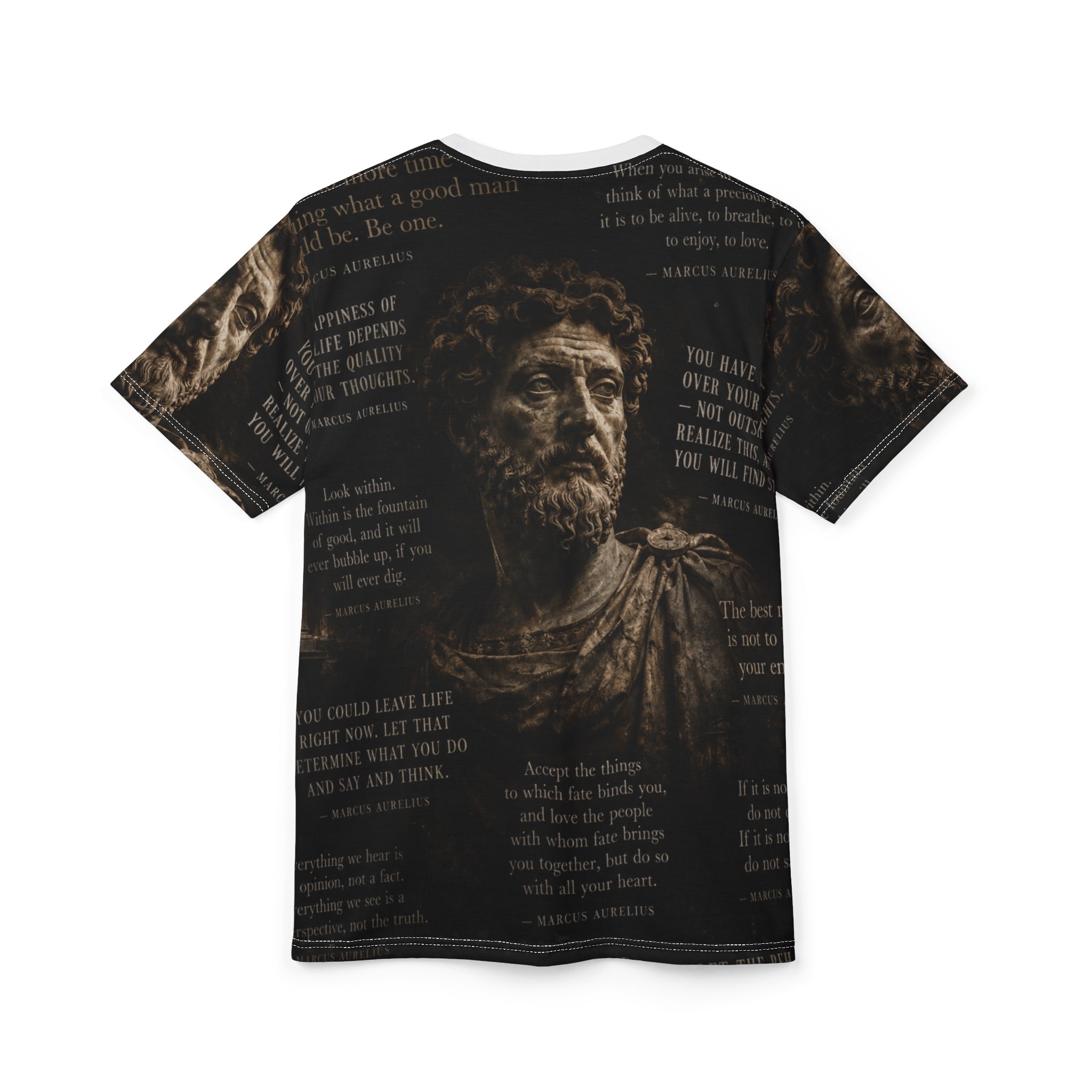 Marcus Aurelius Stoic Statue Tee — Meditations of an Emperor