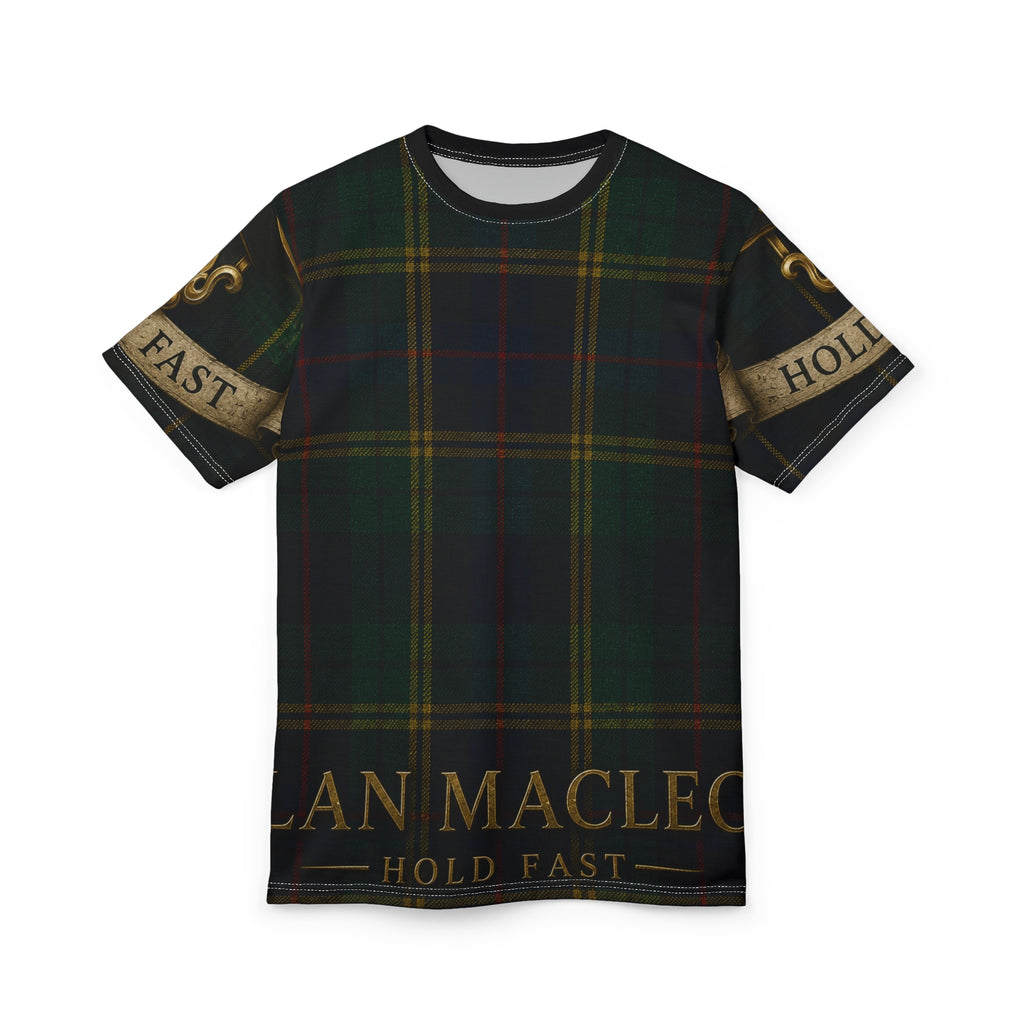 Tartan Clan MacLeod Tee — 'Hold Fast' Scottish Plaid