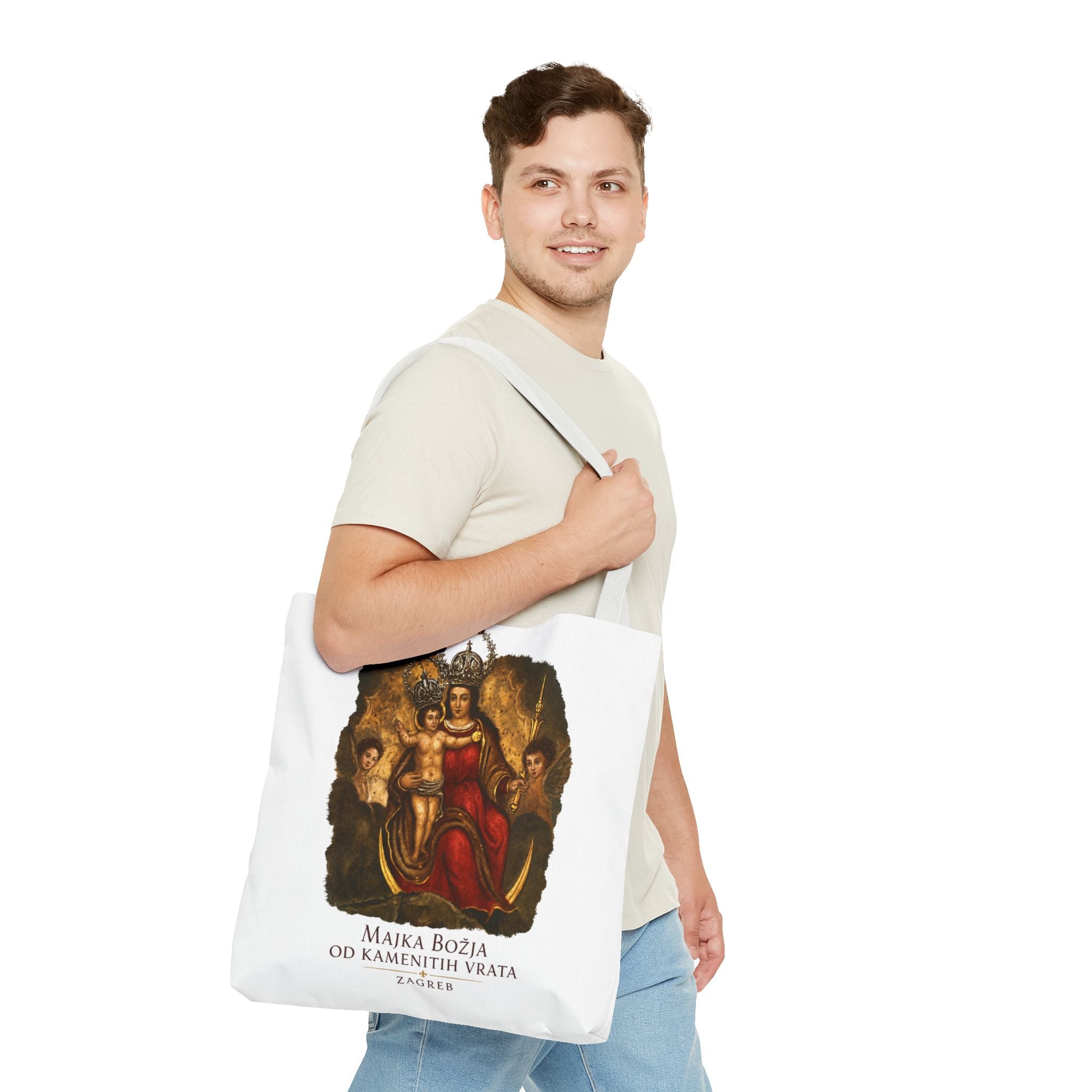 Madonna and Child Tote Bag — 'Majka Božja od Kamenitih Vrata' Zagreb Religious Art Tote