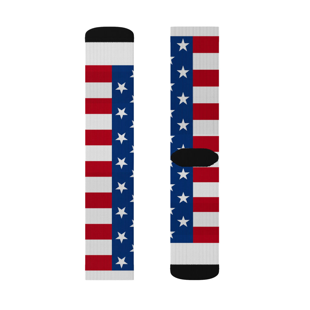American Flag Sublimation Socks — Patriotic Stars & Stripes Crew Socks for 4th of July