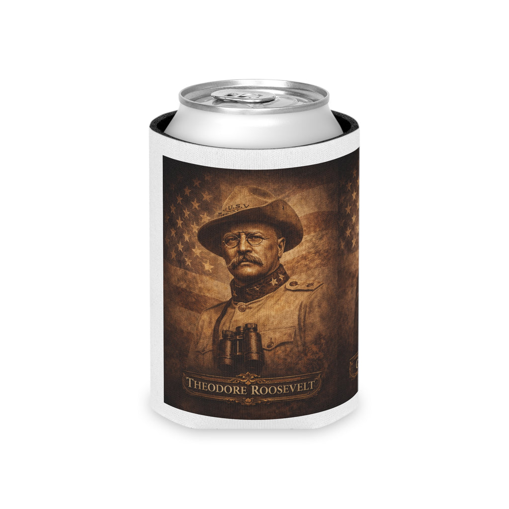 Theodore Roosevelt Vintage Portrait Can Cooler Rough Rider Edition